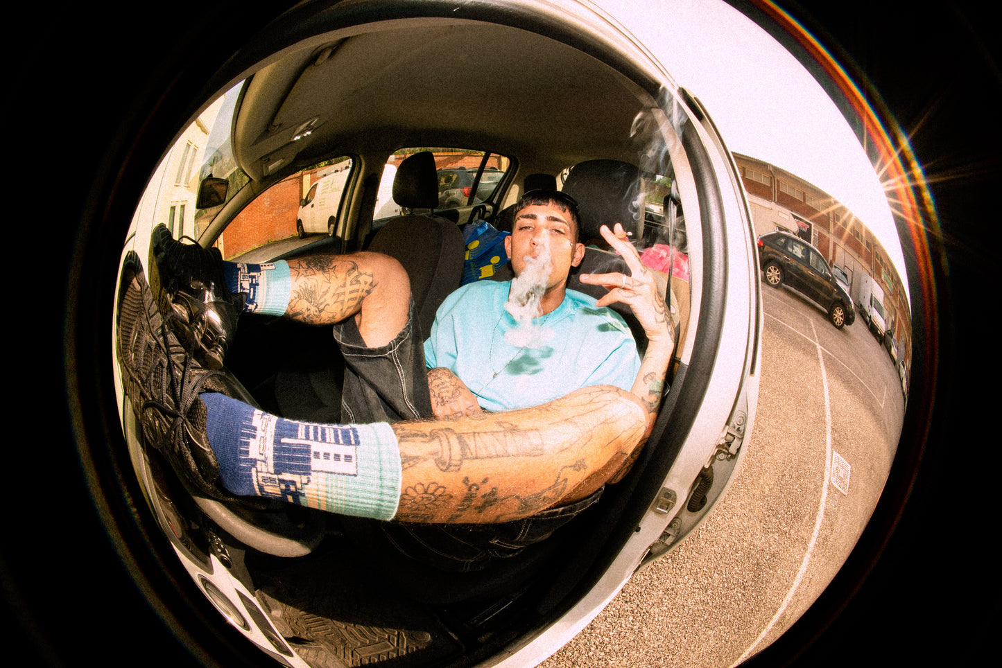 Blue Skyline Socks Piano Nove