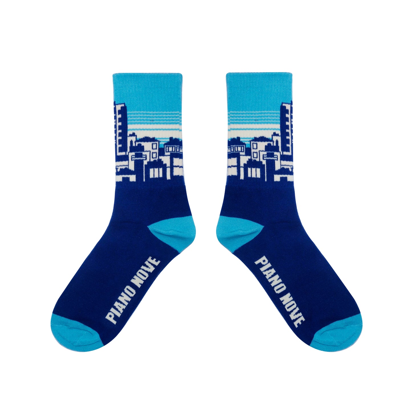 Blue Skyline Socks Piano Nove