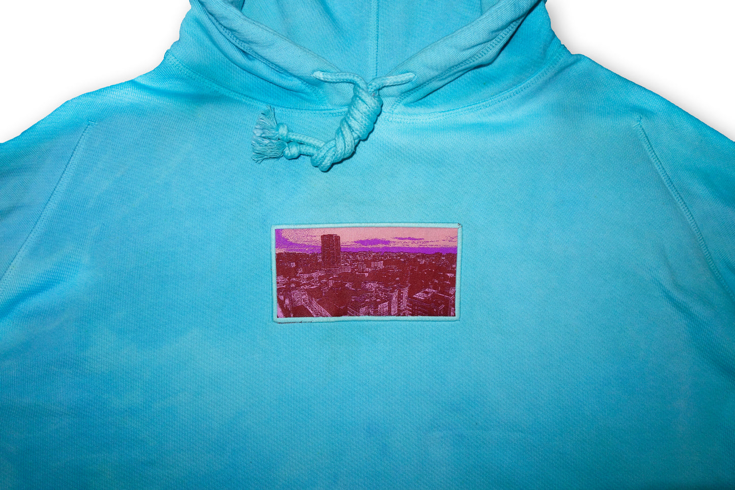 Heavenly dyed hoodie PIANO NOVE "Skyline Logo"