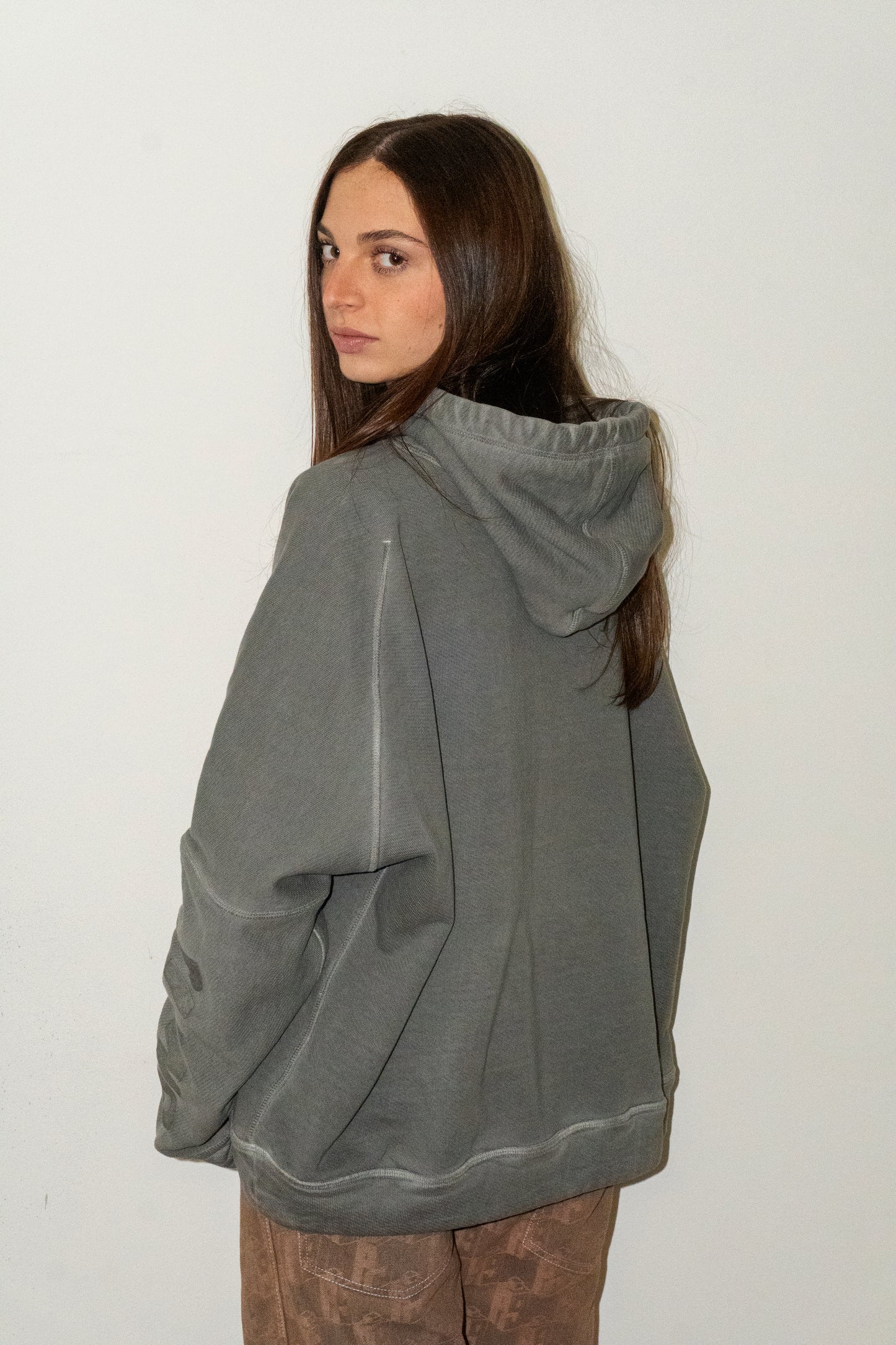 Cement hoodie PIANO NOVE "Skyline Logo"