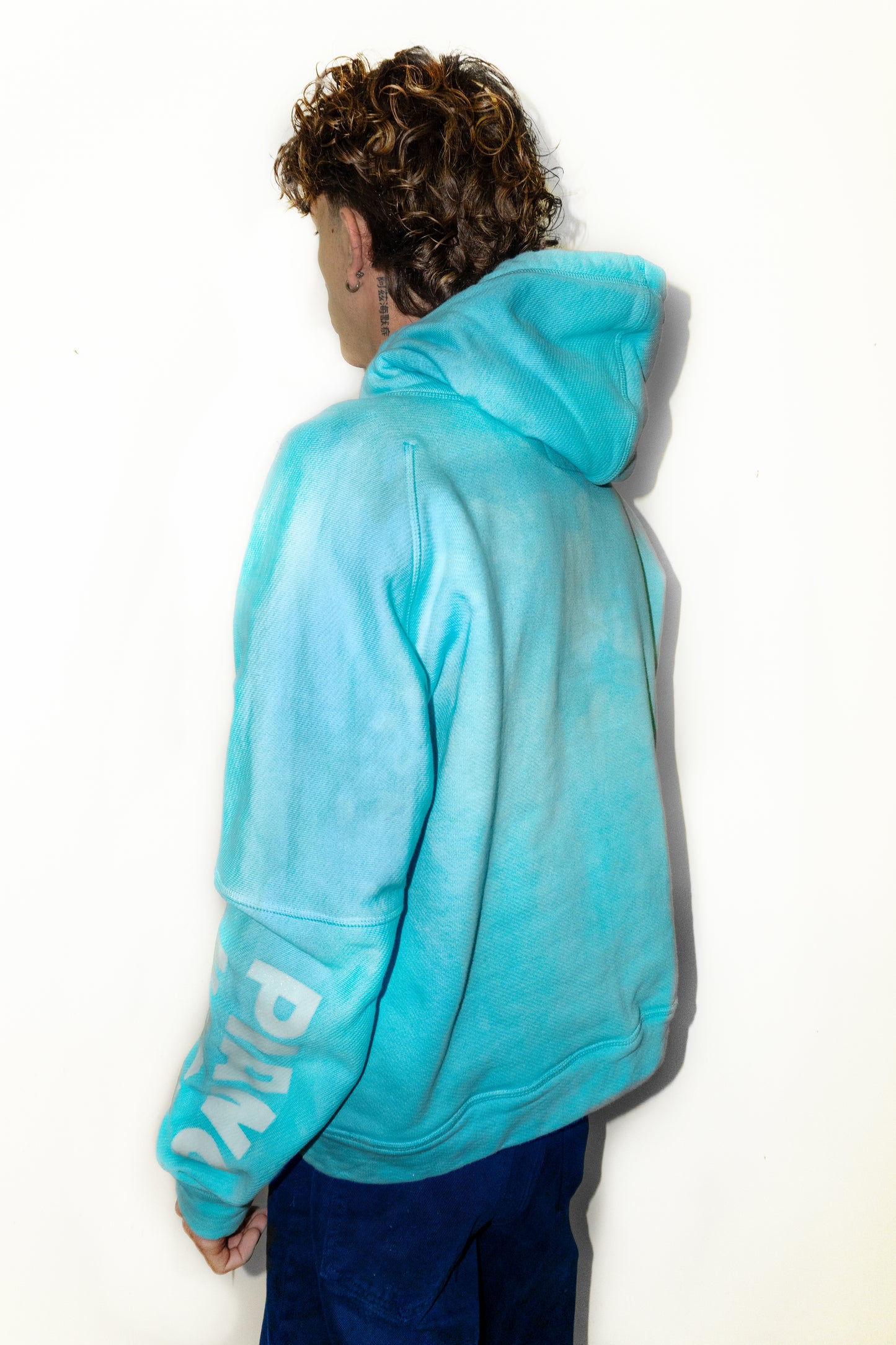 Heavenly dyed hoodie PIANO NOVE "Skyline Logo"