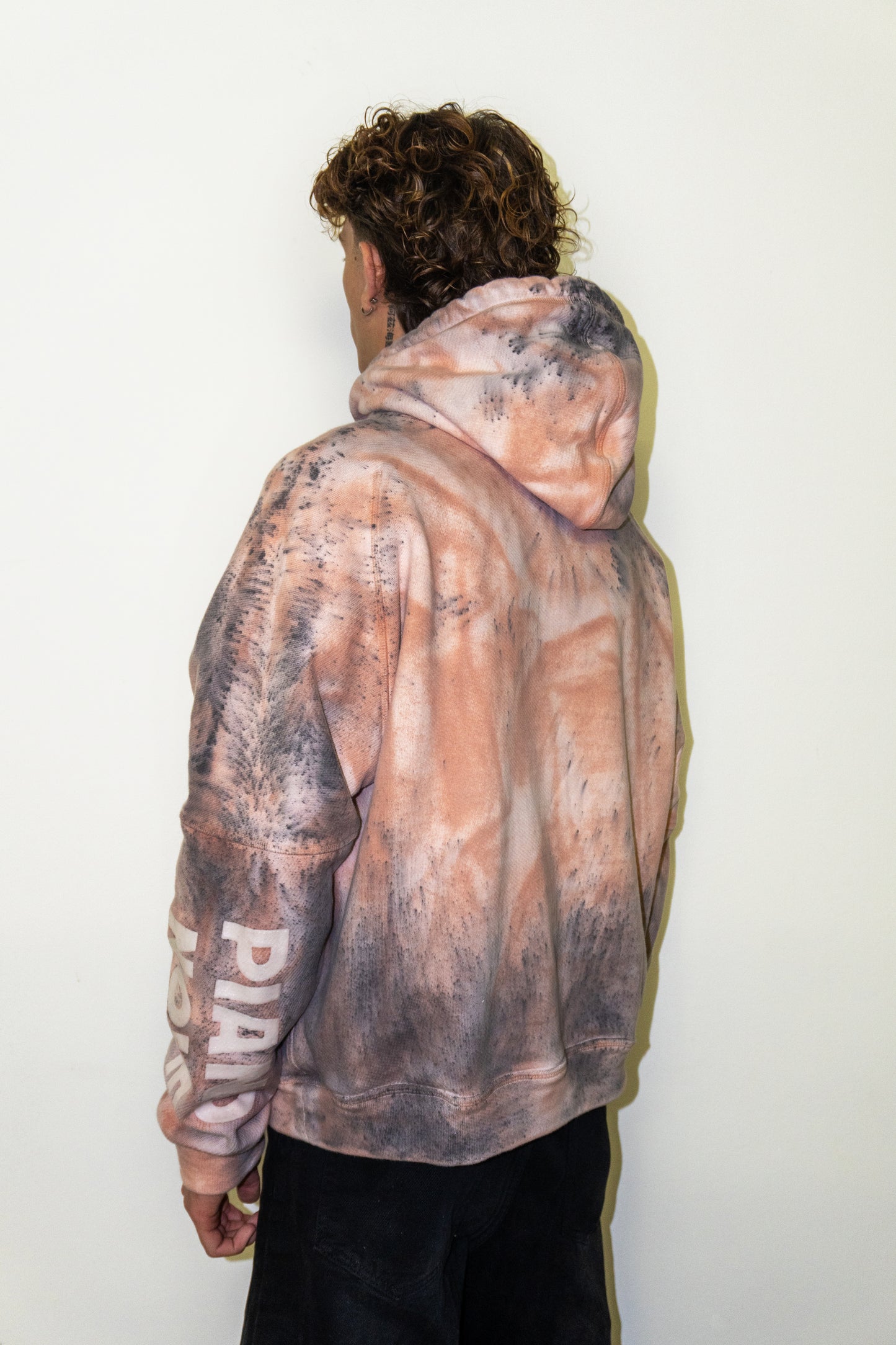 Cappuccino foam hoodie PIANO NOVE "Skyline Logo"