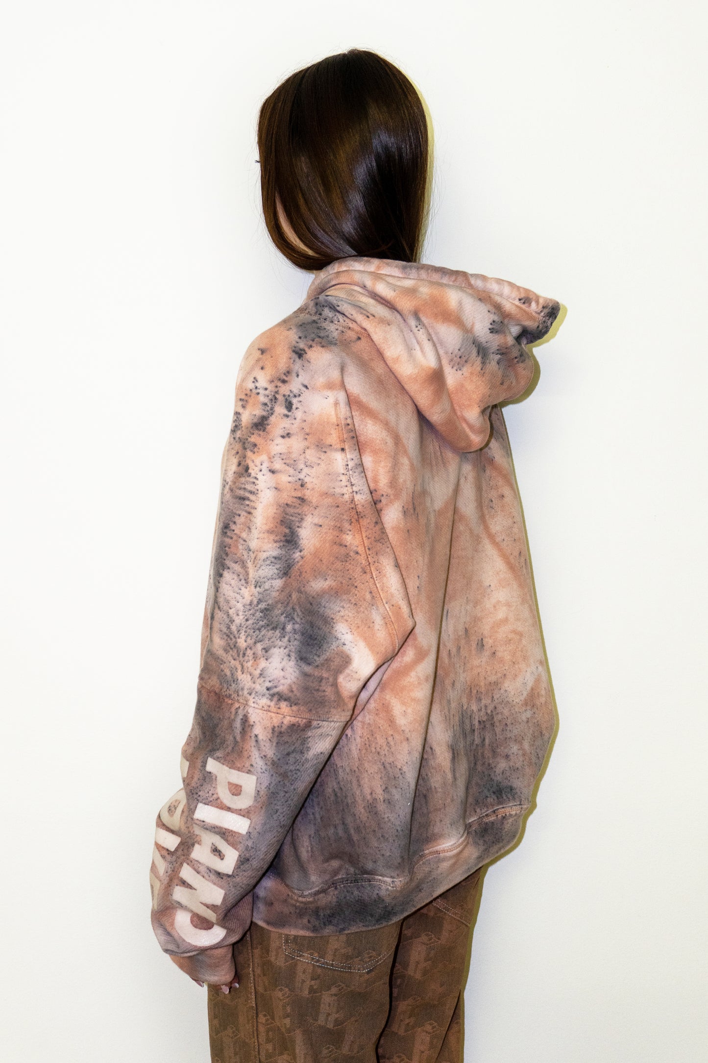 Cappuccino foam hoodie PIANO NOVE "Skyline Logo"