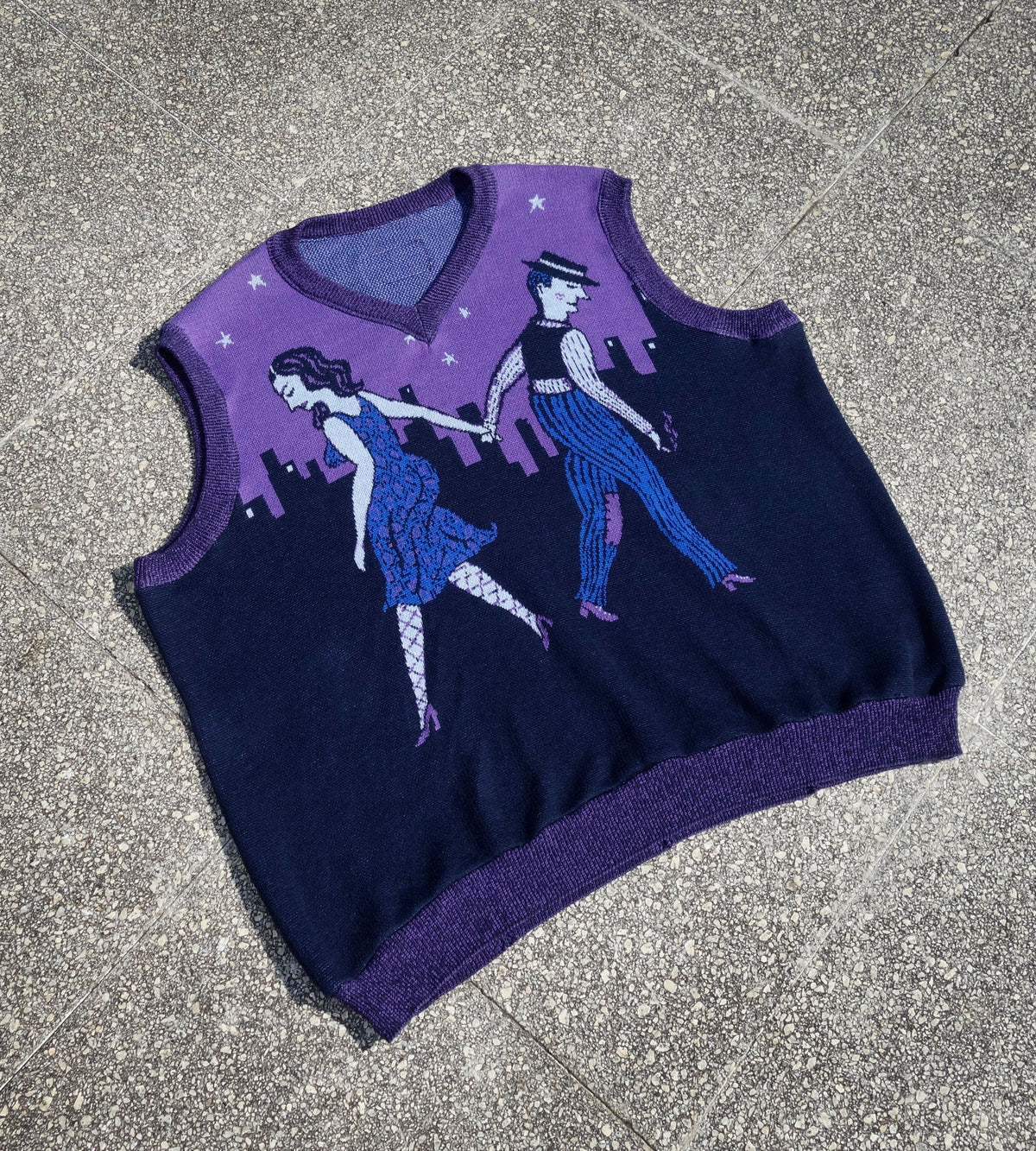PIANO NOVE X LUCKY BOY SIRANO Jacquard Vest "Tears On Another Final Kiss"