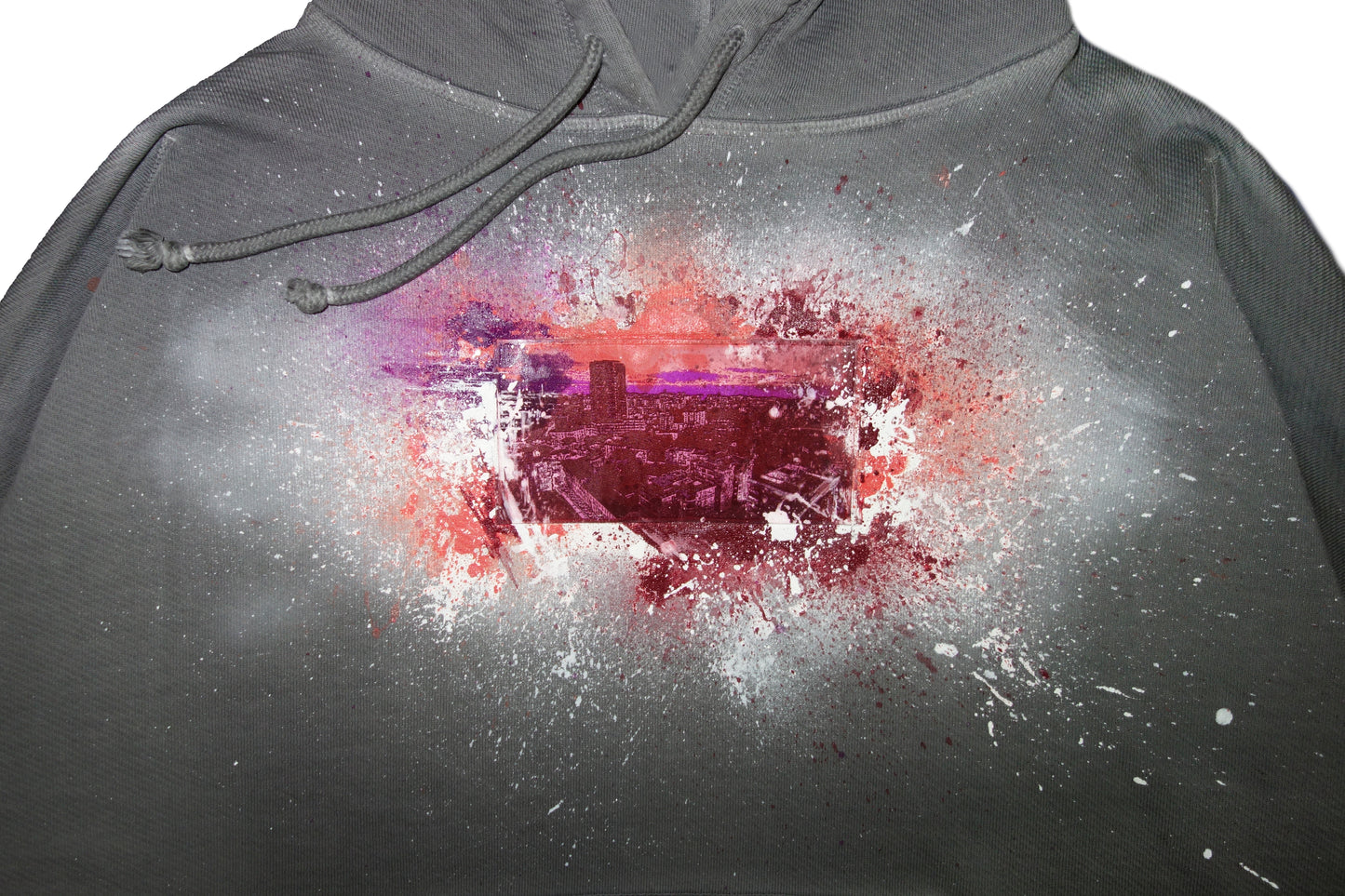 Cement hoodie PIANO NOVE "Skyline Logo"