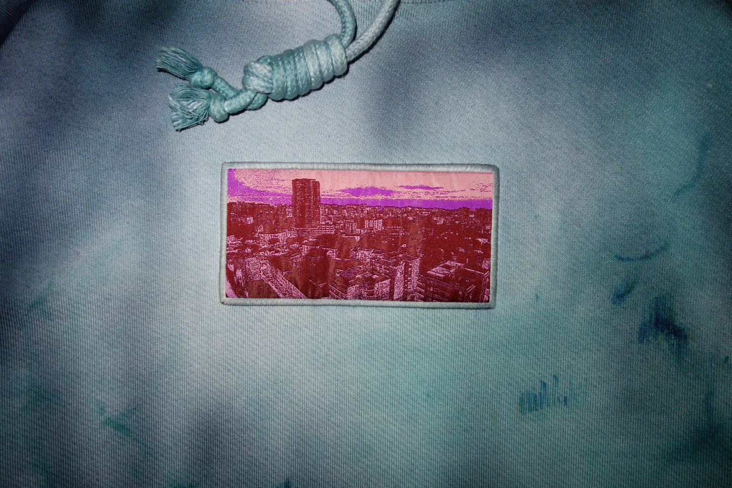 Monster Green Hoodie PIANO NOVE "Skyline Logo"