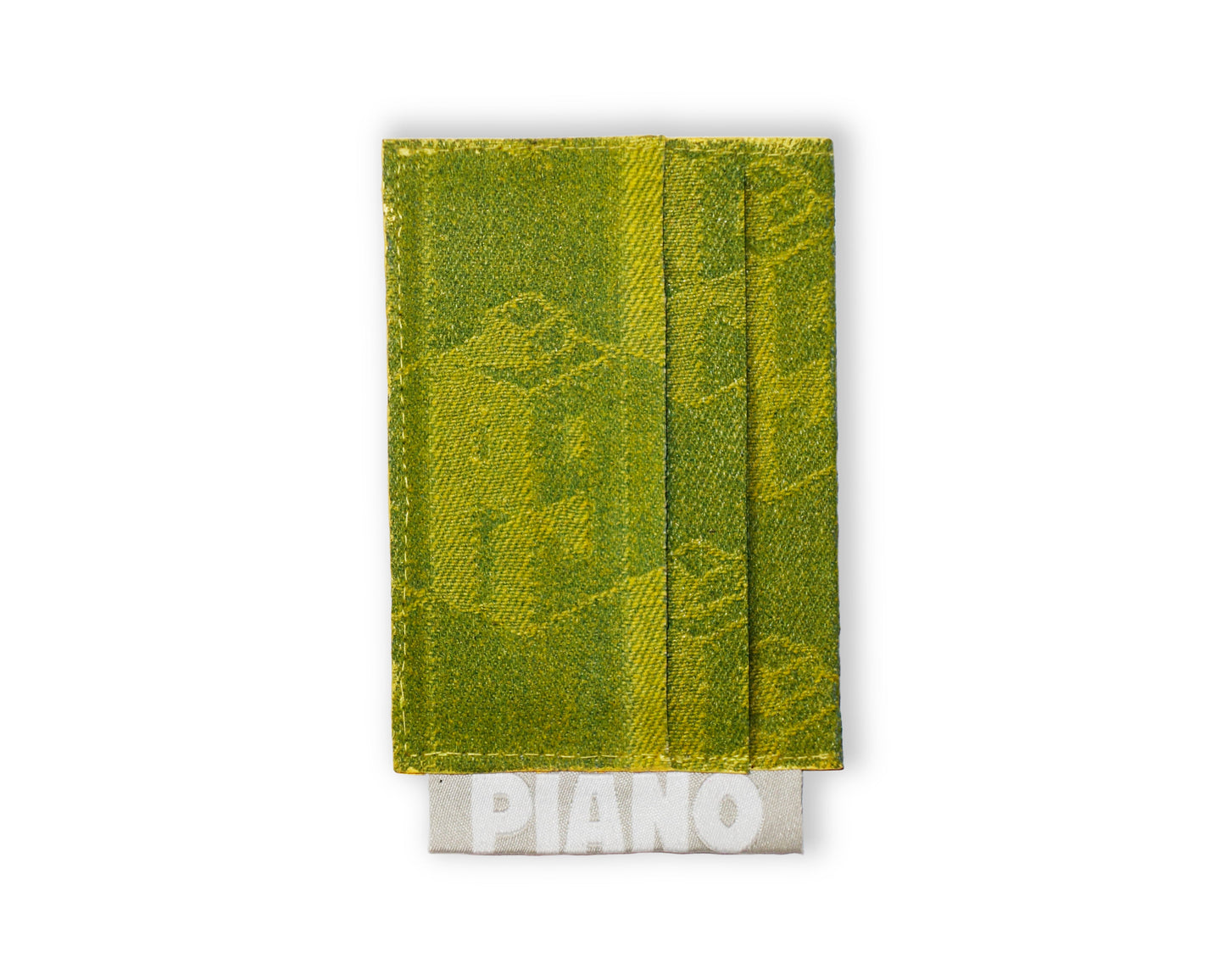 PORTACARTE PIANO NOVE in Denim Jacquard con Finitura Effetto Acido