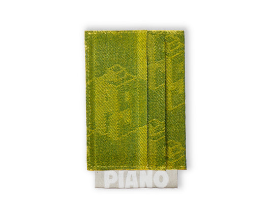 PORTACARTE PIANO NOVE in Denim Jacquard con Finitura Effetto Acido