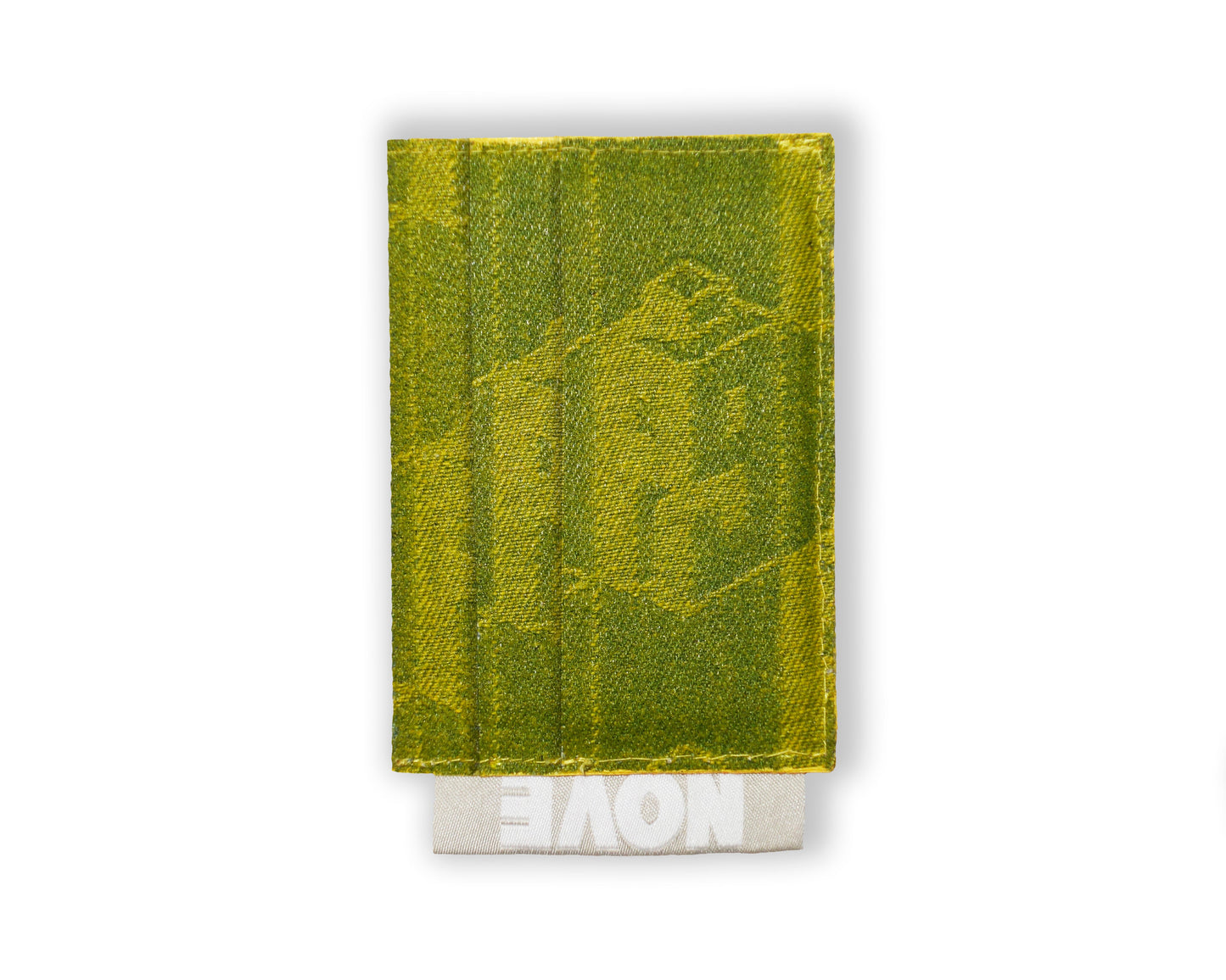 PORTACARTE PIANO NOVE in Denim Jacquard con Finitura Effetto Acido