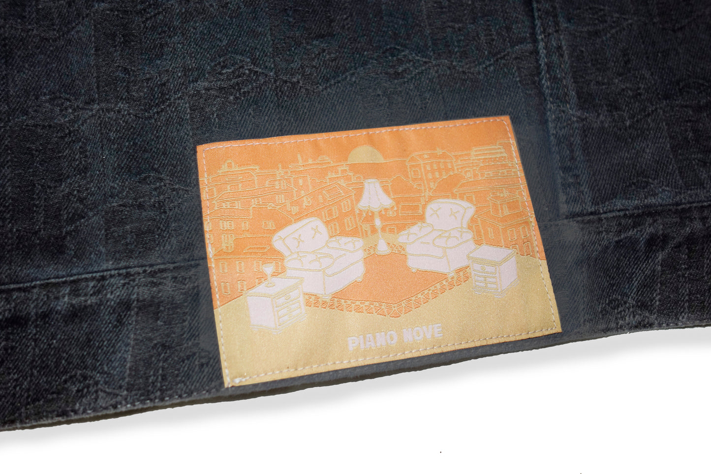 Giacca Horizons in denim jacquard Piano Nove