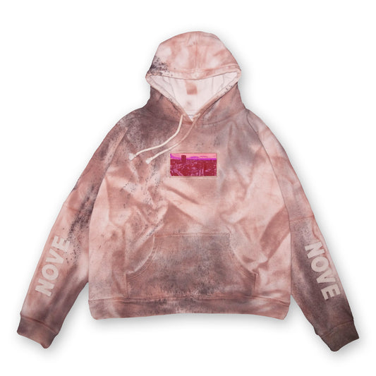 Cappuccino foam hoodie PIANO NOVE "Skyline Logo"