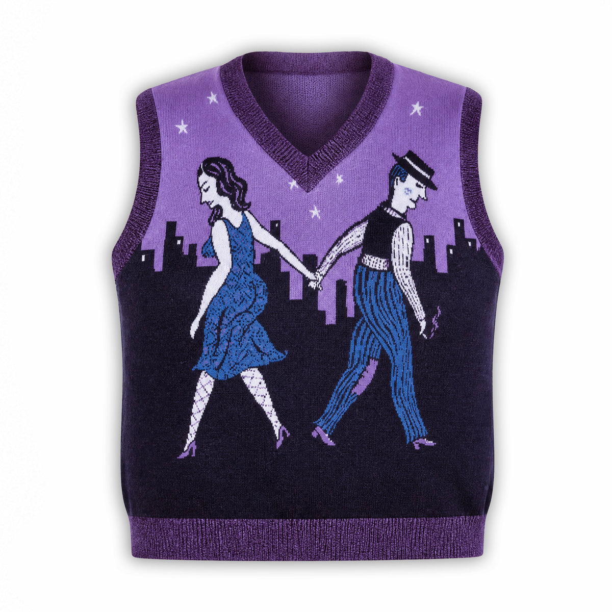 PIANO NOVE X LUCKY BOY SIRANO Jacquard Vest "Tears On Another Final Kiss"