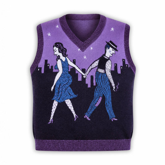 Gilet jacquard PIANO NOVE X LUCKY BOY SIRANO "Tears On Another Final Kiss"