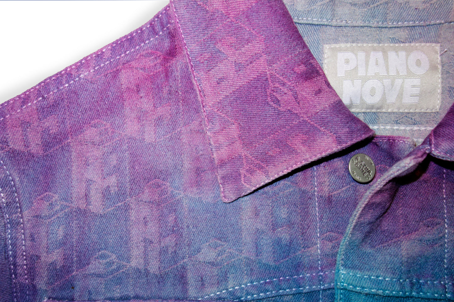 Giacca Horizons in denim jacquard Piano Nove