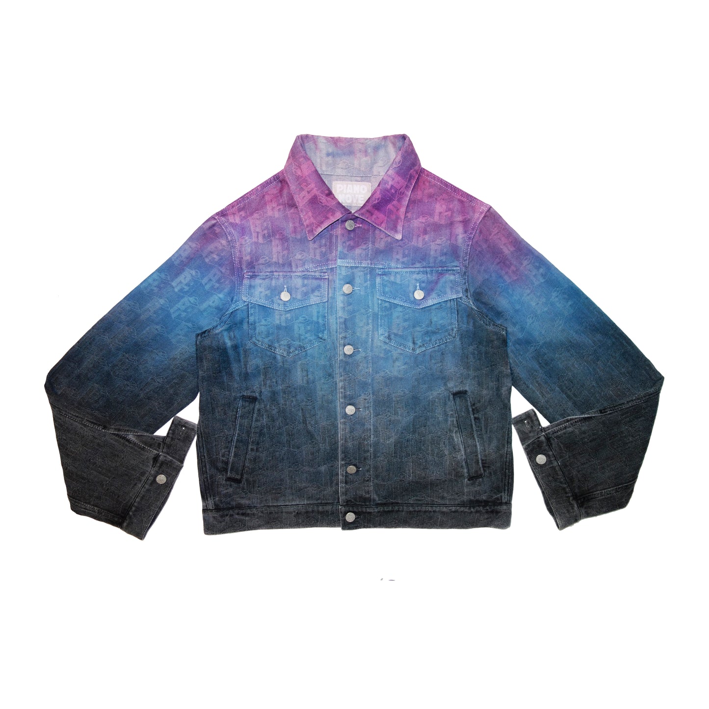 Giacca Horizons in denim jacquard Piano Nove